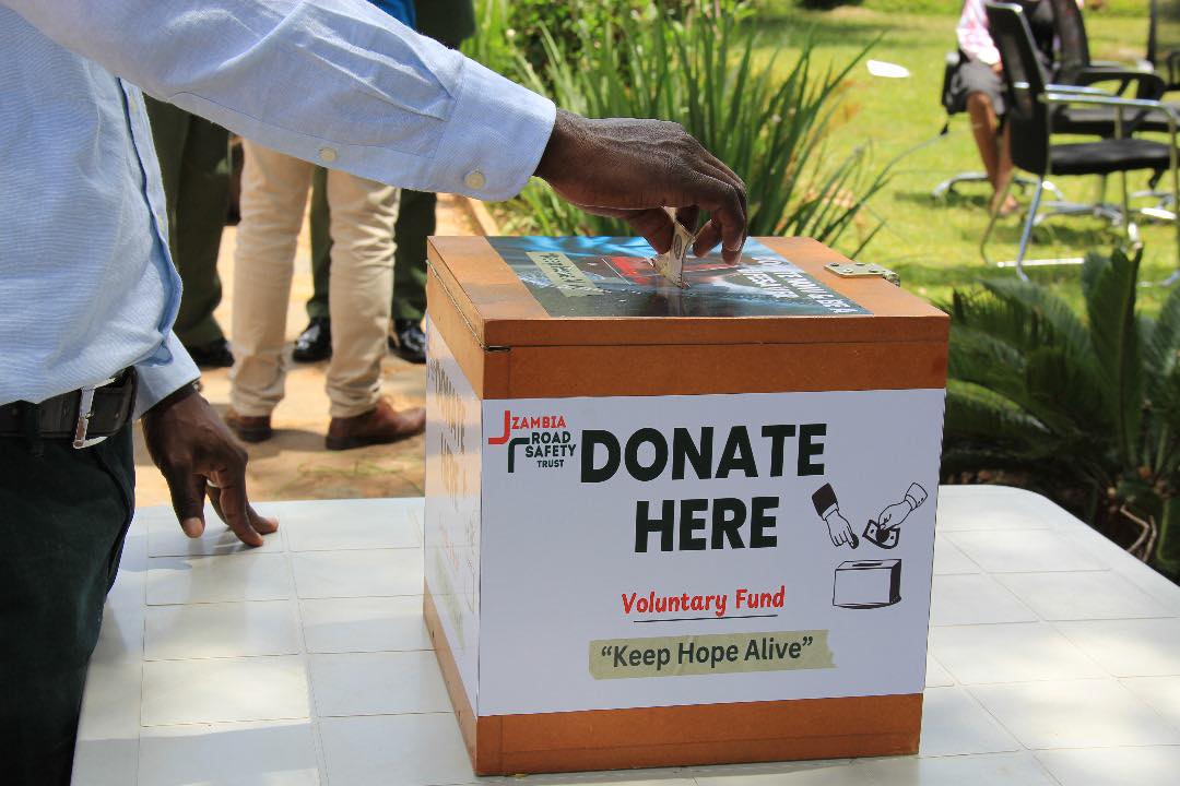 Road safety education and community support activity in Zambia