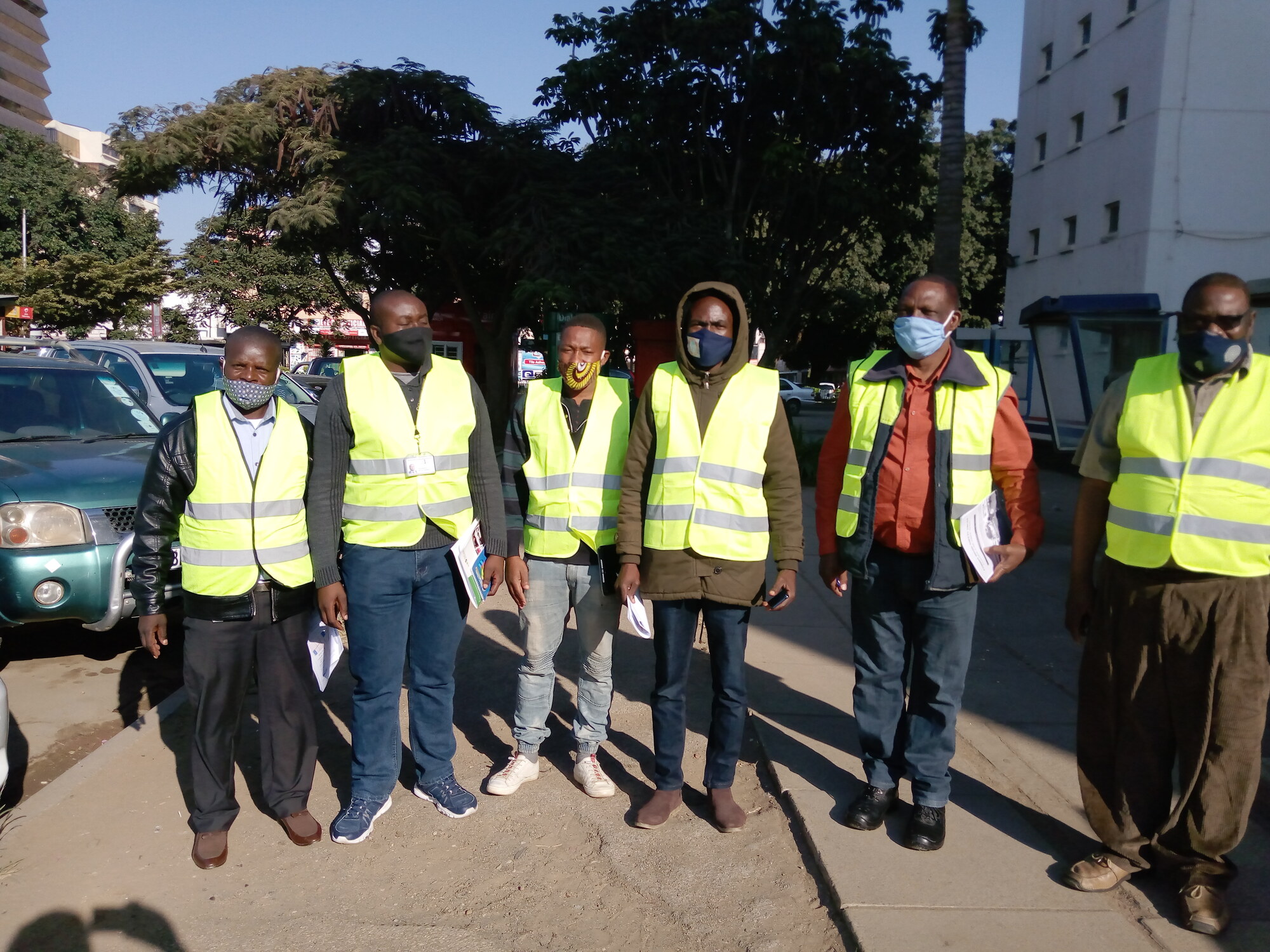 ZRST and partner representatives undertaking a pedestrian and public-space site assessment in Lusaka