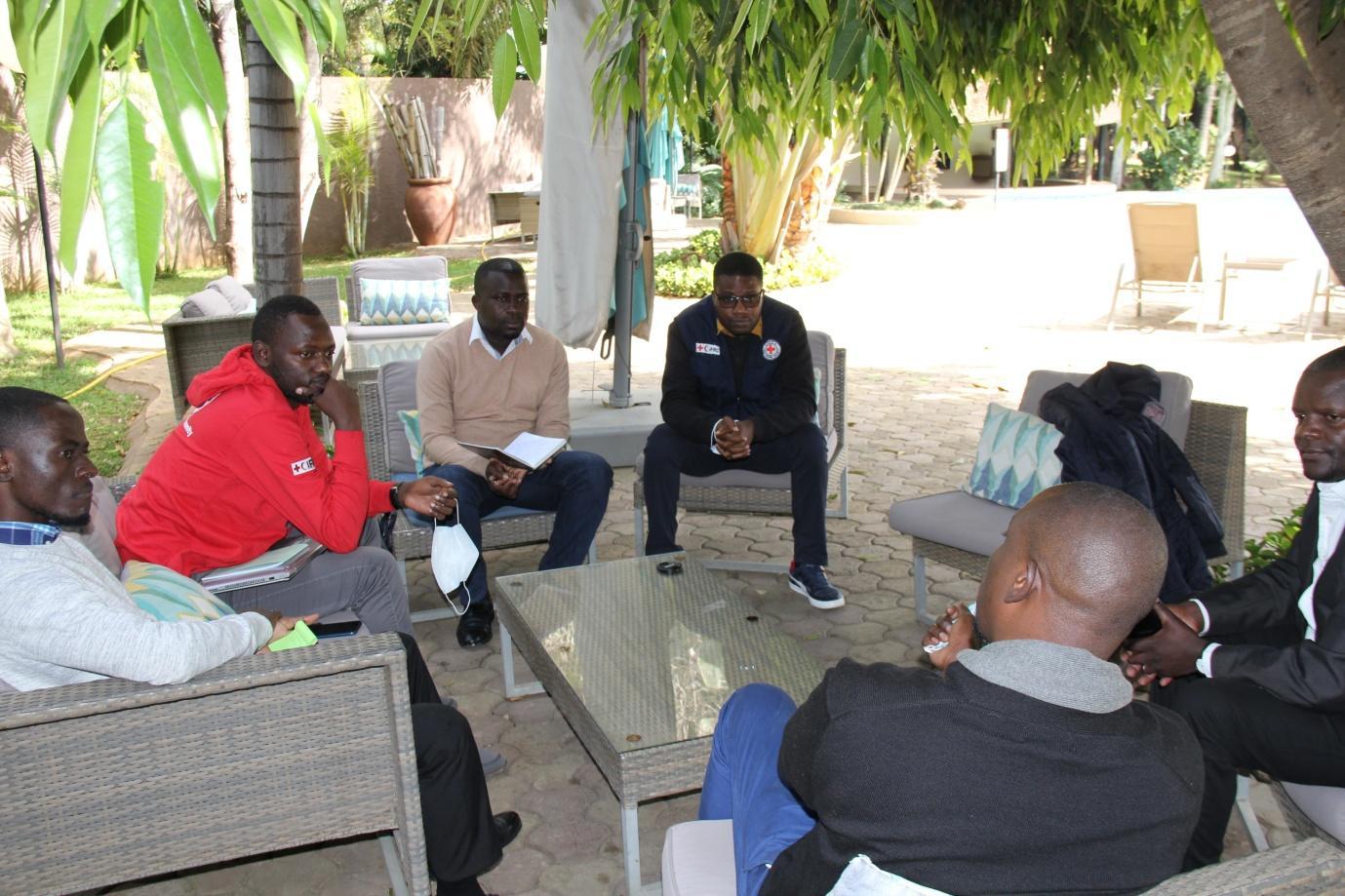 A small group of participants sharing local knowledge during the ZRST climate-resilience mapping project in Lusaka