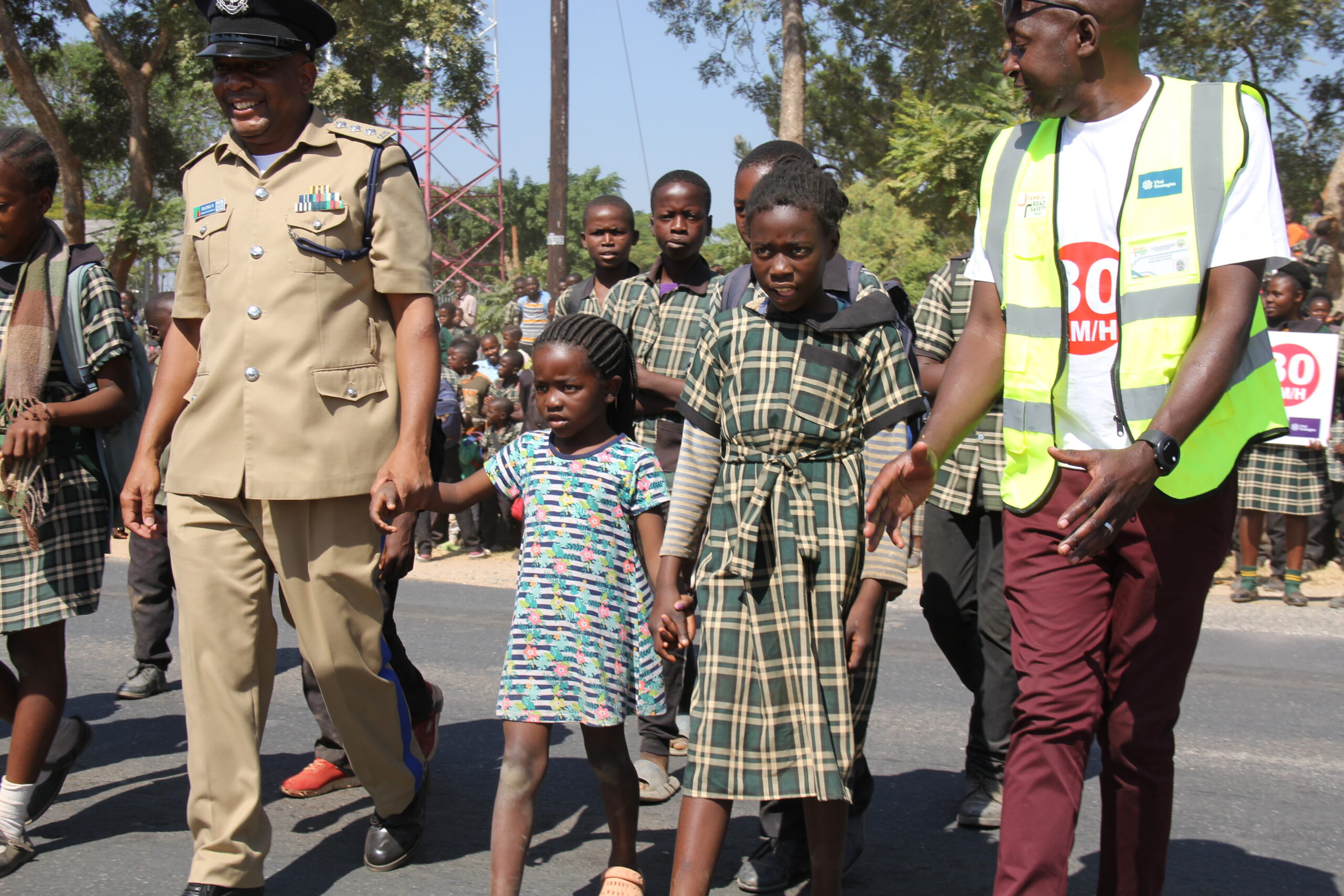 ZRST safe road crossing demonstration for learners