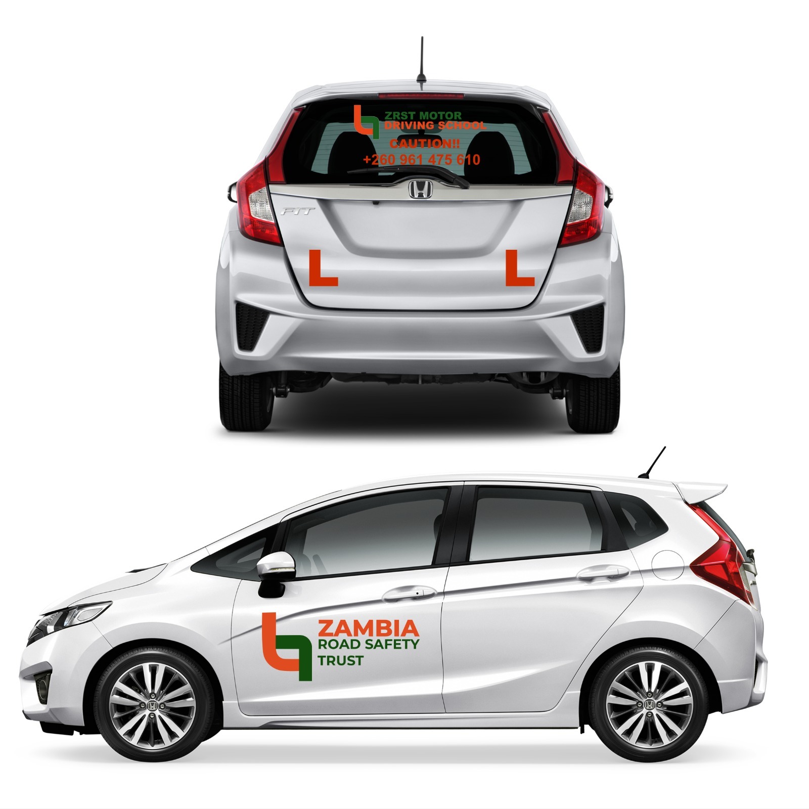 Side view of the ZRST Driving School learner car